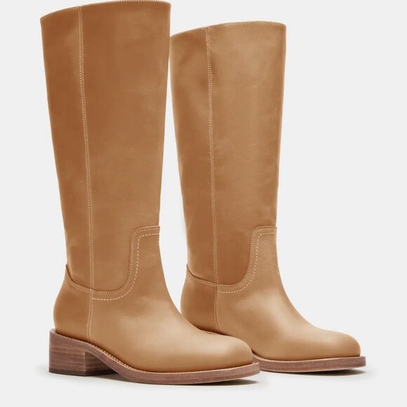 EXCLUSIVE Steve madden  Riggs Banana Leather Wide Calf - Picture 3 of 6